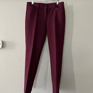 White House Black Market burgundy slim ankle size 4
